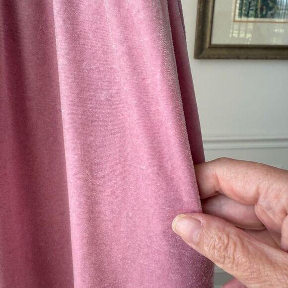 Laina Rauna Luxe Loungewear Velvet Velour Pink Jogger Pants XL - Picture 3 of 6